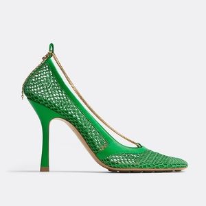 Bottega Veneta - Stretch Parakeet Chain Sandals